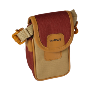 Pochette VANTAGE beige et bordeau avec sangle