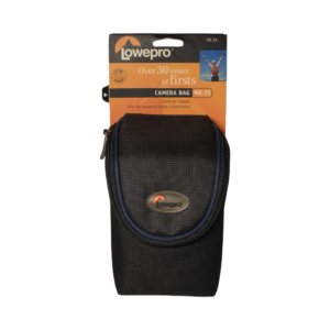 Pochette LOWEPRO noire et bleue MX 25 avec sangle